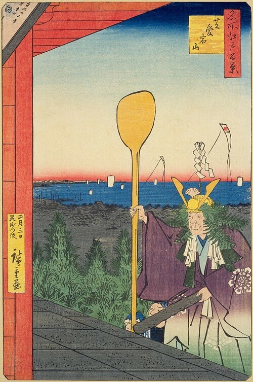 《名所江戶百景-芝愛宕山》歌川廣重
