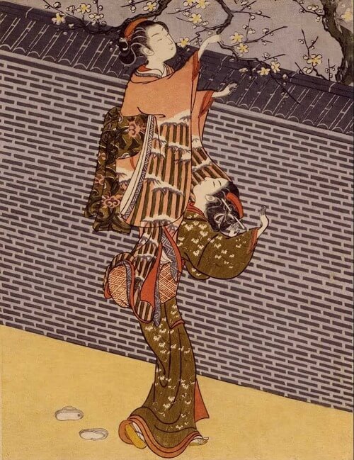 《折梅花枝》鈴木春信