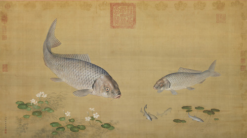 《畫魚藻》郎世寧