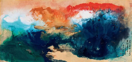 《秋曦圖》張大千