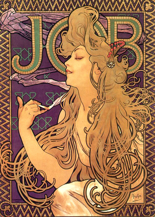 《JOB 香煙紙海報》阿爾豐斯·慕夏