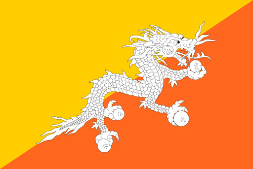 不丹王國,國旗