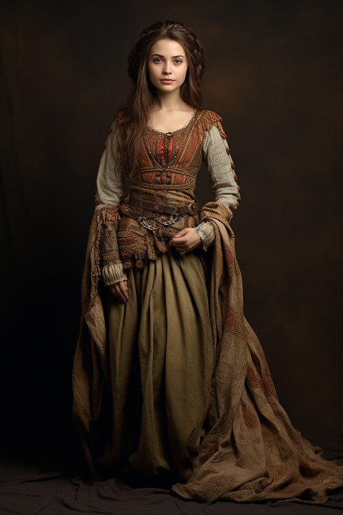 中世紀,女性,服裝:4