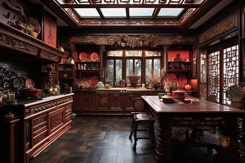 傳統中國風,廚房:2