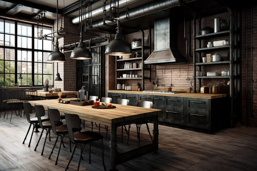 工業風,廚房:1
