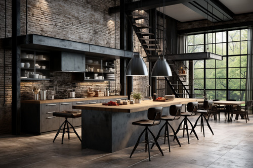 工業風,廚房:5
