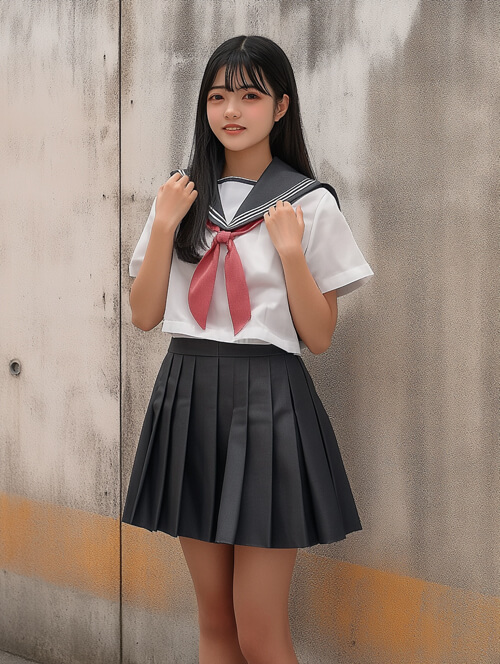 日本女學生,制服,水手服:3