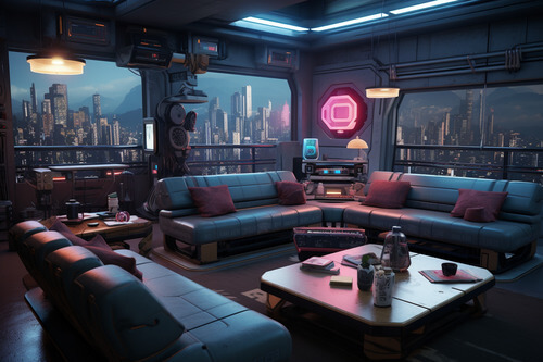 賽博龐克,客廳:1