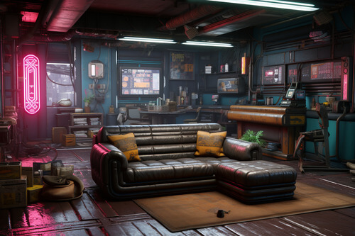 賽博龐克,客廳:4