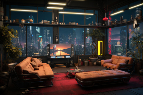賽博龐克,客廳:6
