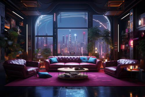 賽博龐克,客廳:8