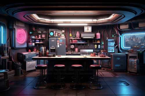 賽博龐克,廚房:1
