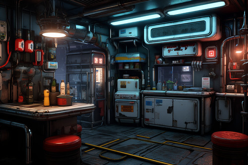 賽博龐克,廚房:4