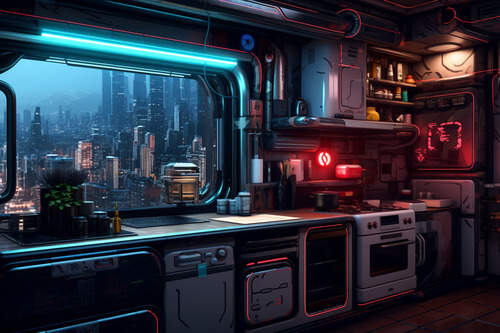 賽博龐克,廚房:5