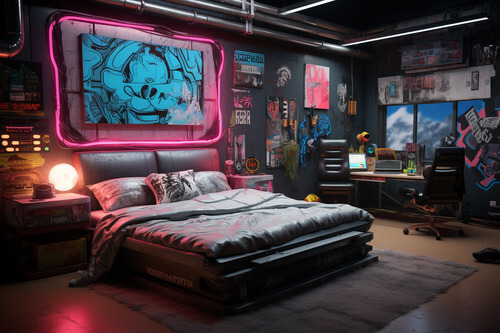 賽博龐克,臥室:1