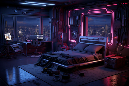 賽博龐克,臥室:5
